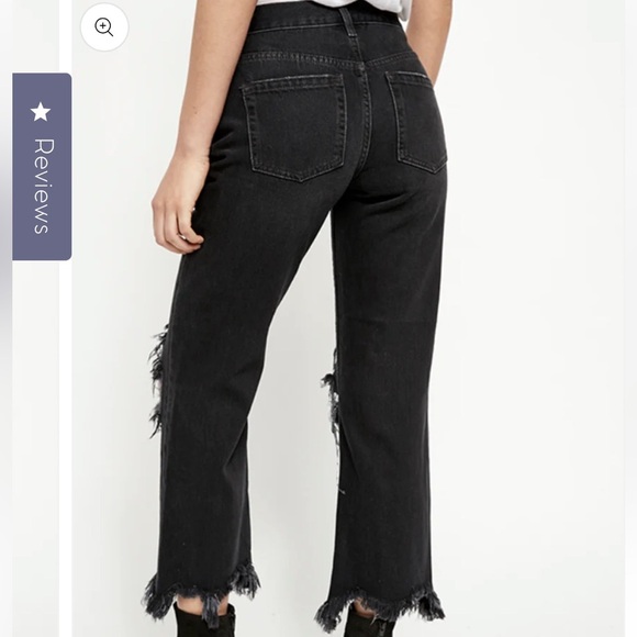 Free people Distressed Black Jeans - Picture 7 of 7